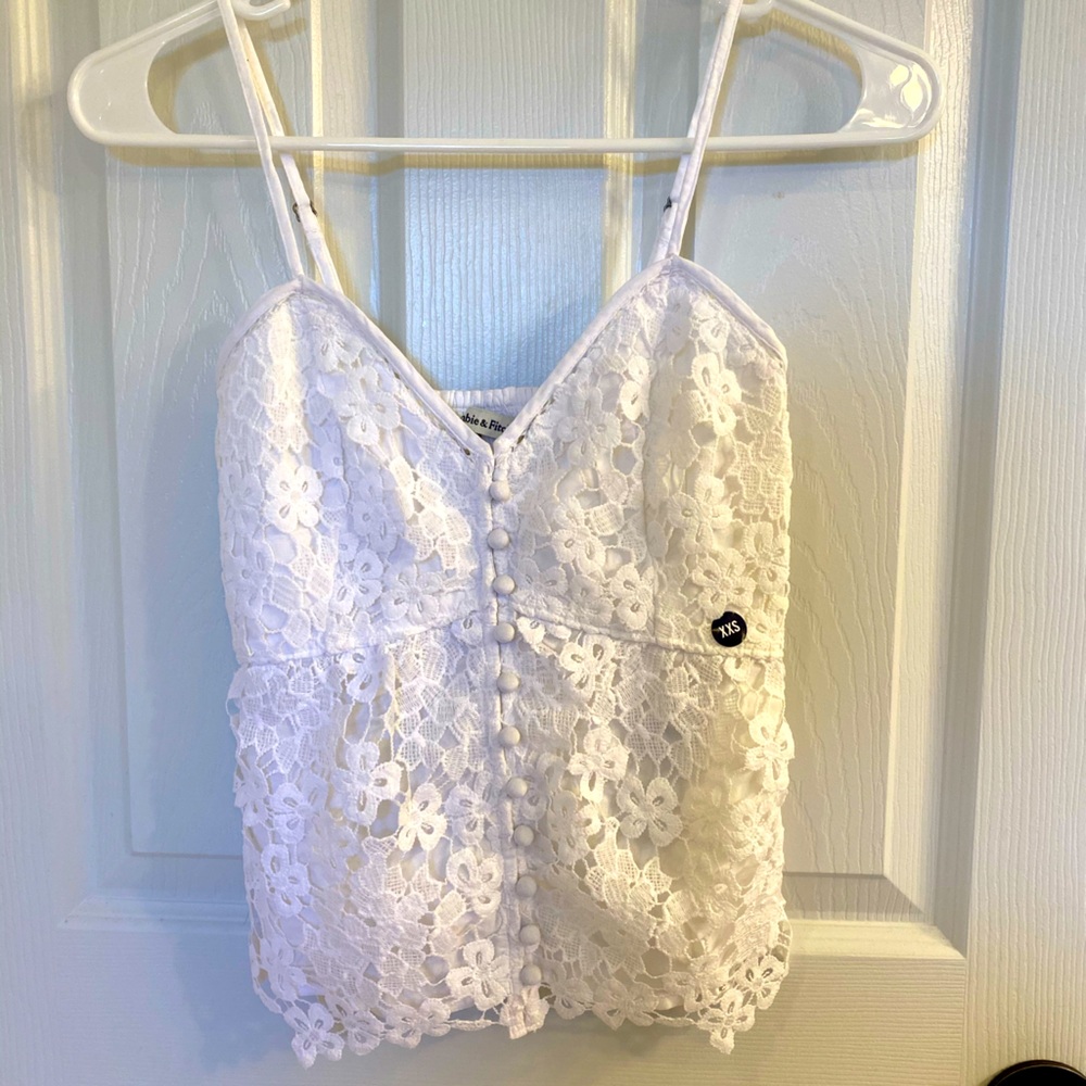 Abercrombie lace peplum cami